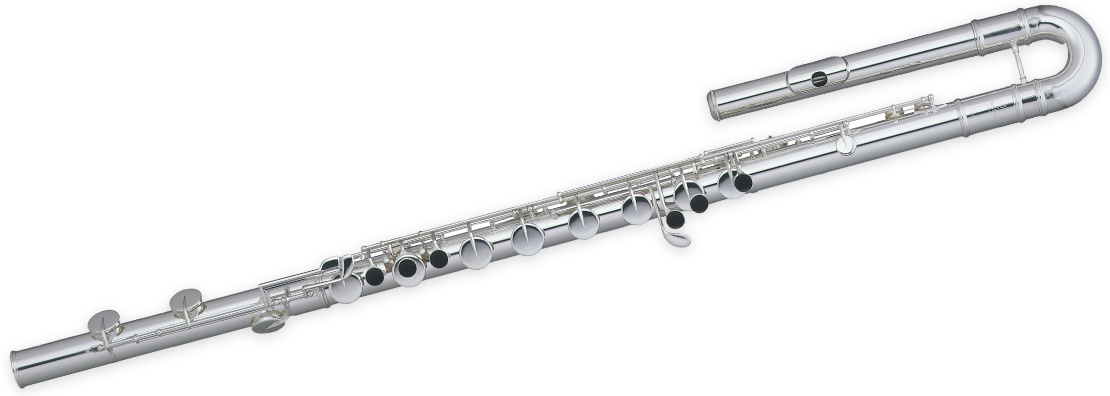 Silver Flute Isolatedon Background