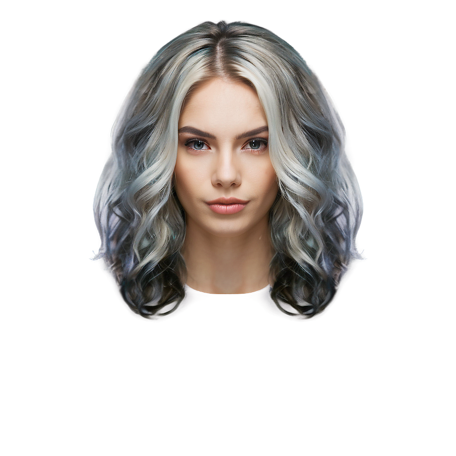 Silver Hair Highlights Png Fmu30