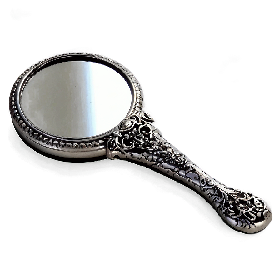 Silver Hand Mirror Png 23