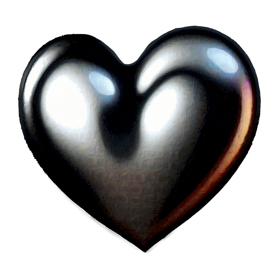 Silver Heart Emoji Png 06282024