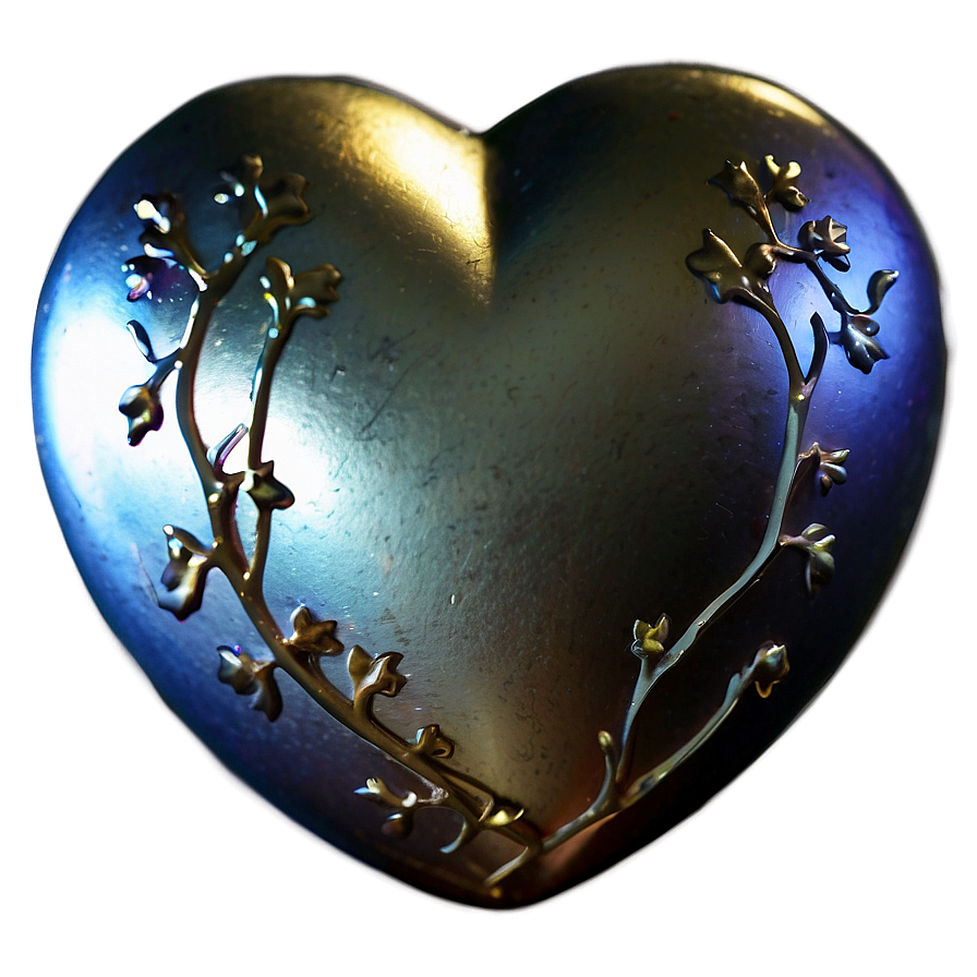 Silver Heart Gift Png Nmd41