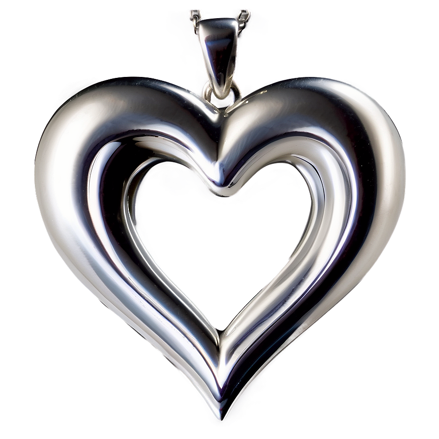 Silver Heart Jewelry Png 19