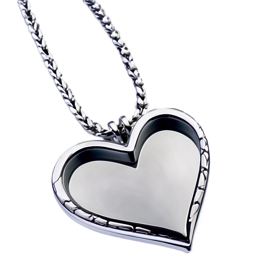 Silver Heart Necklace Png Nas