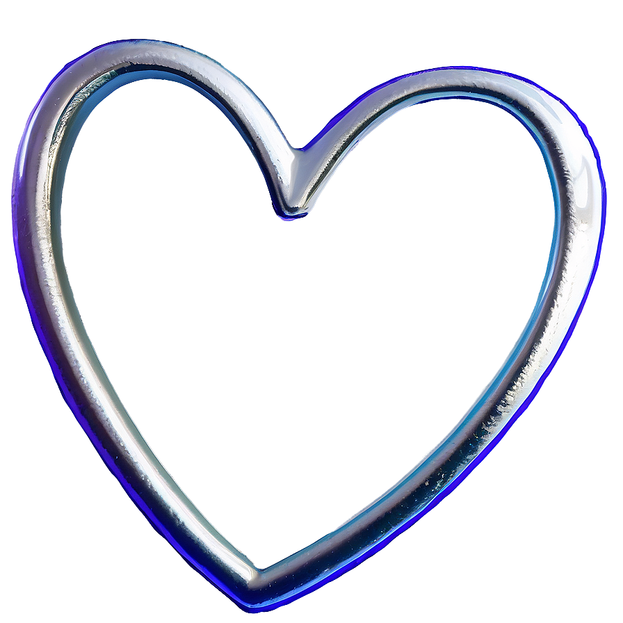 Silver Heart Outline Png Iqv