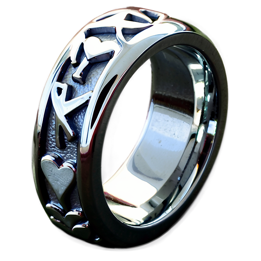 Silver Heart Ring Png 65