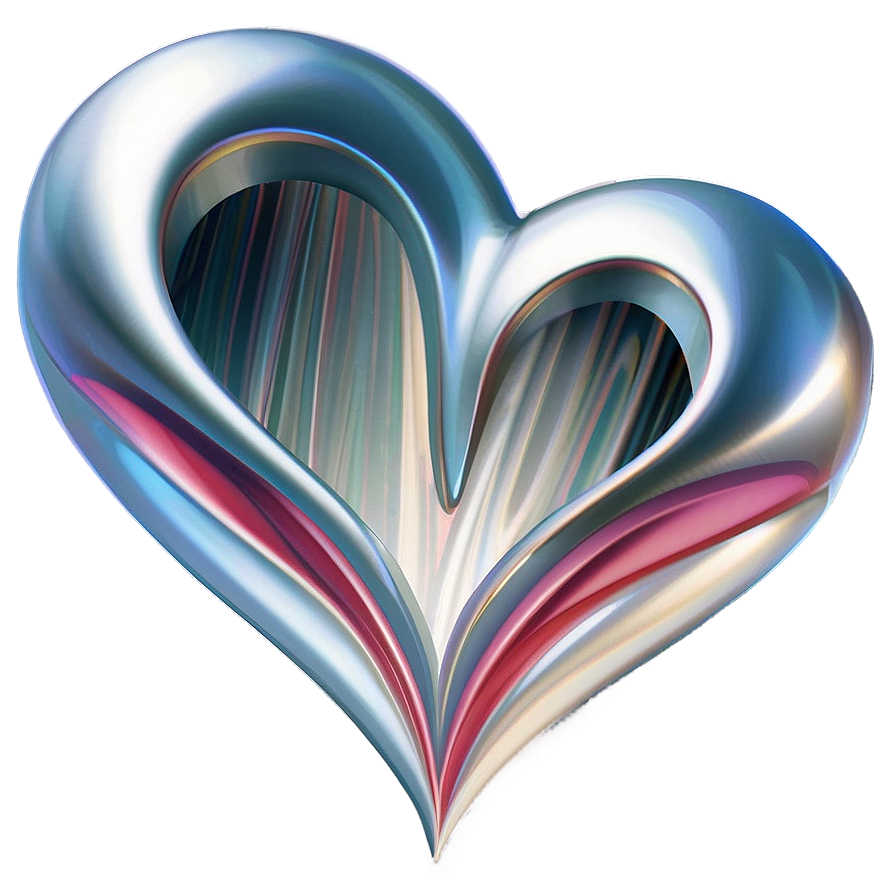 Silver Heart Vector Png 06282024