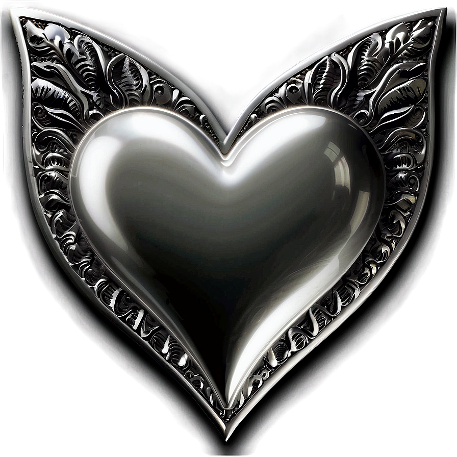 Silver Heart Wallpaper Png 06282024