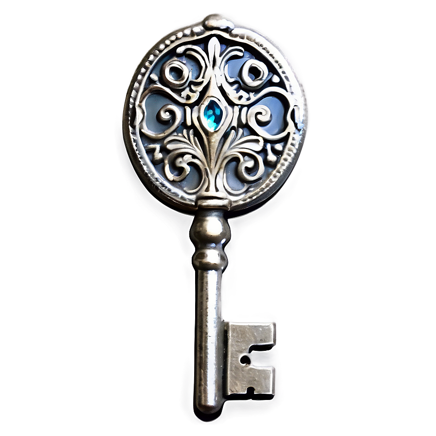 Silver Key Vintage Png 06112024