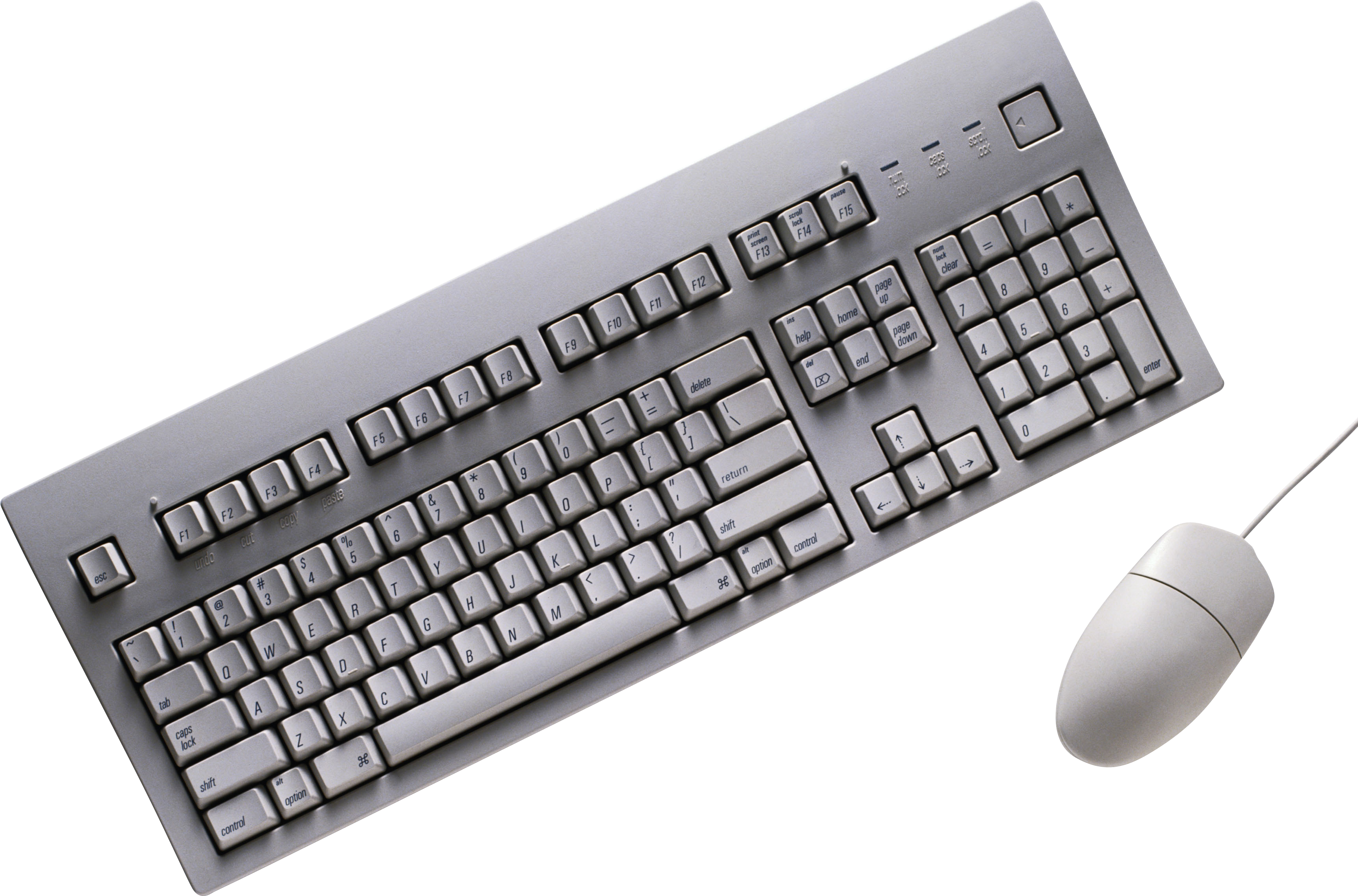 Silver Keyboardand Mouse Setup