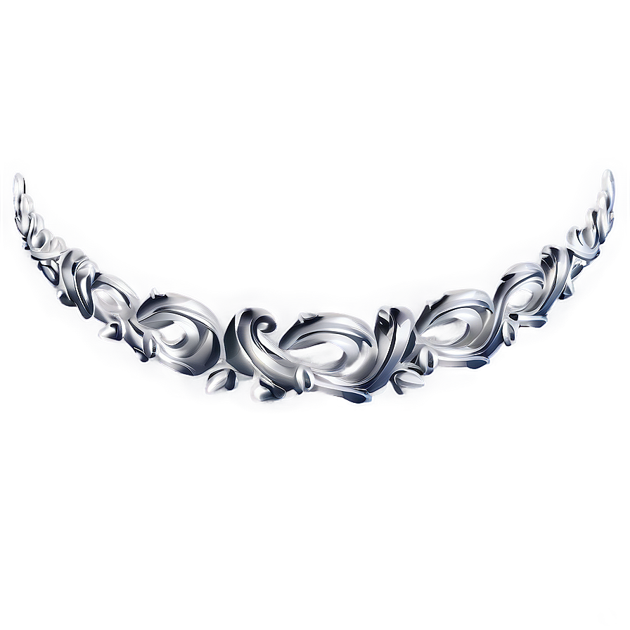 Silver Line Decorative Element Png Trv23