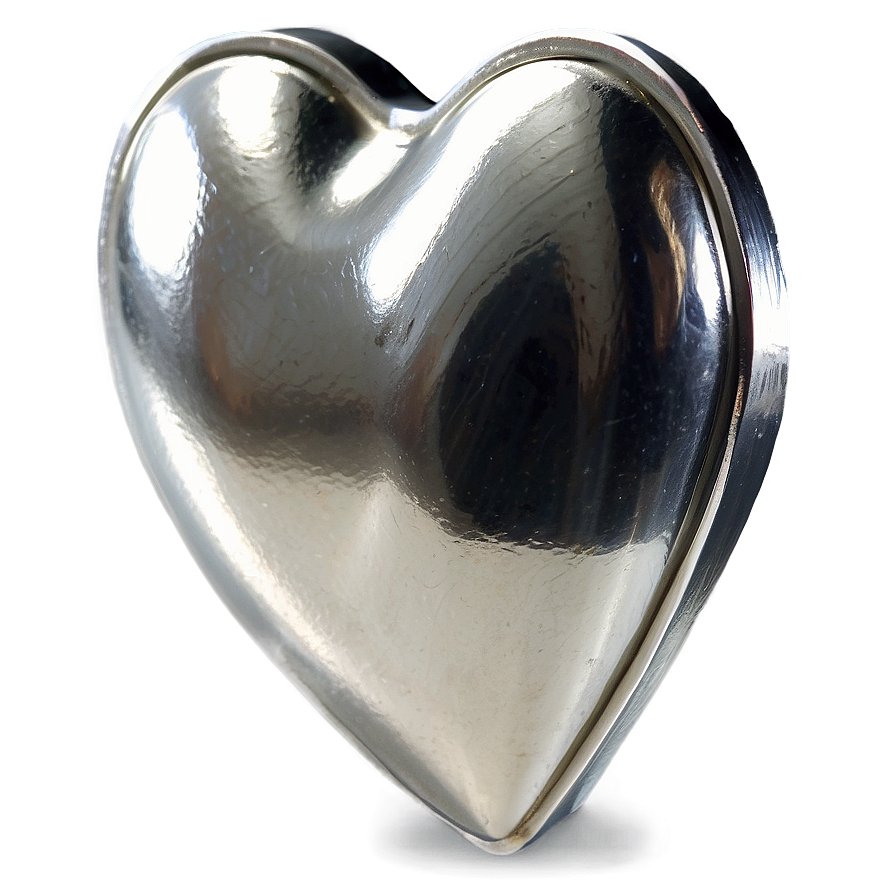 Silver Love Heart Png Qwi