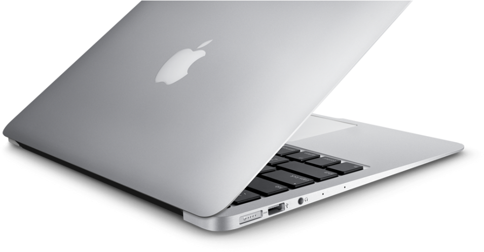 Silver Mac Book Air Partial View