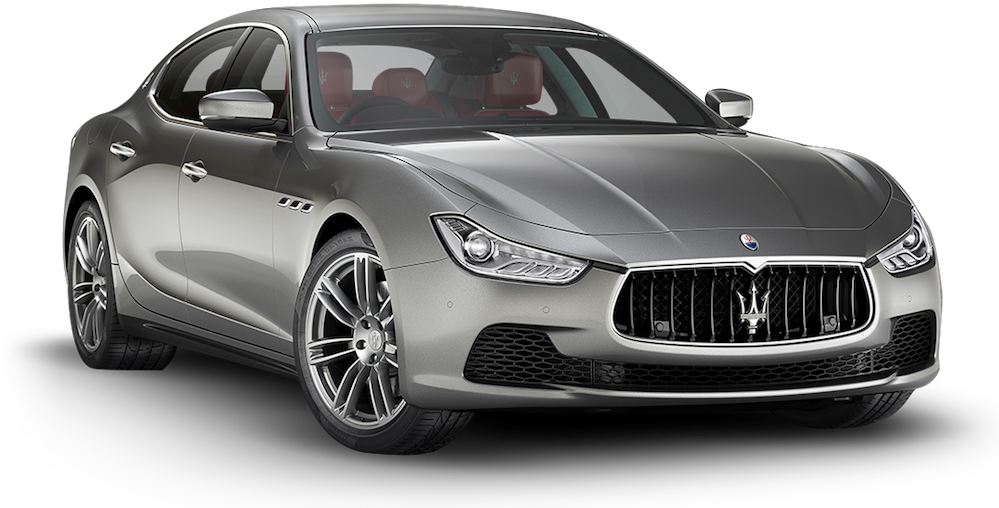 Silver Maserati Ghibli Luxury Sedan