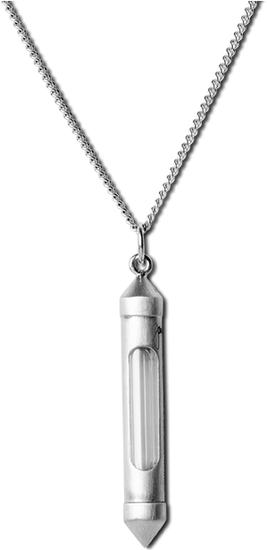 Silver Microphone Pendant Necklace