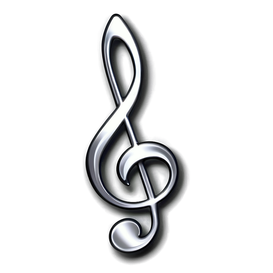 Silver Music Note Png 06112024