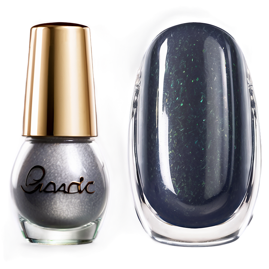 Silver Nail Polish Bottle Png 06292024