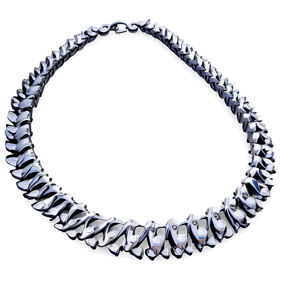 Silver Necklace Design Png 6