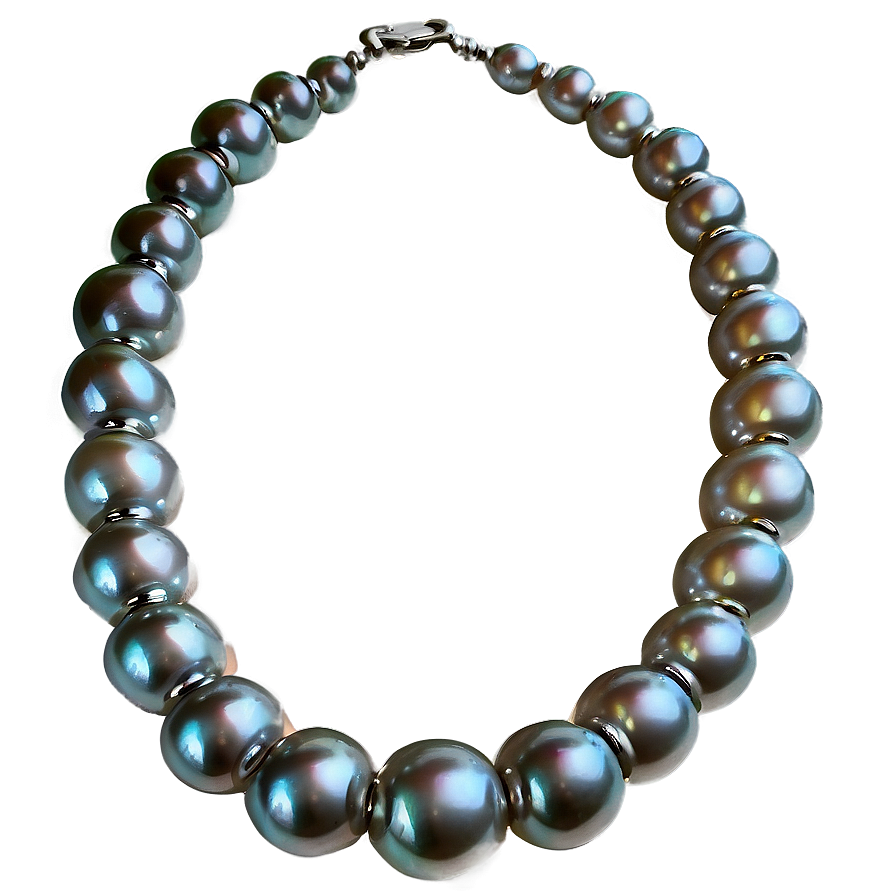 Silver Pearl Necklace Png Ucj97