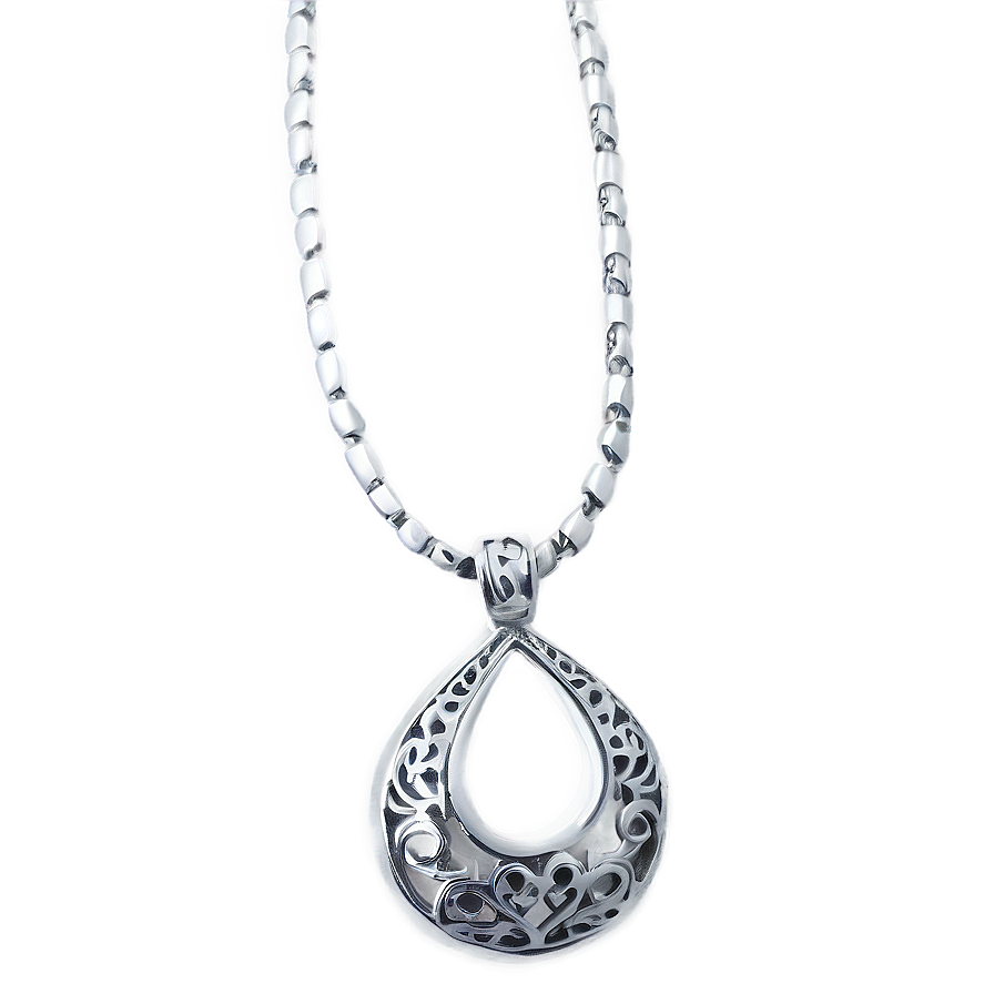 Silver Pendant Necklace Png Qkg71