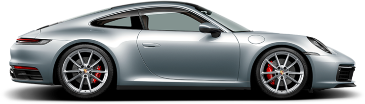 Silver Porsche911 Side View