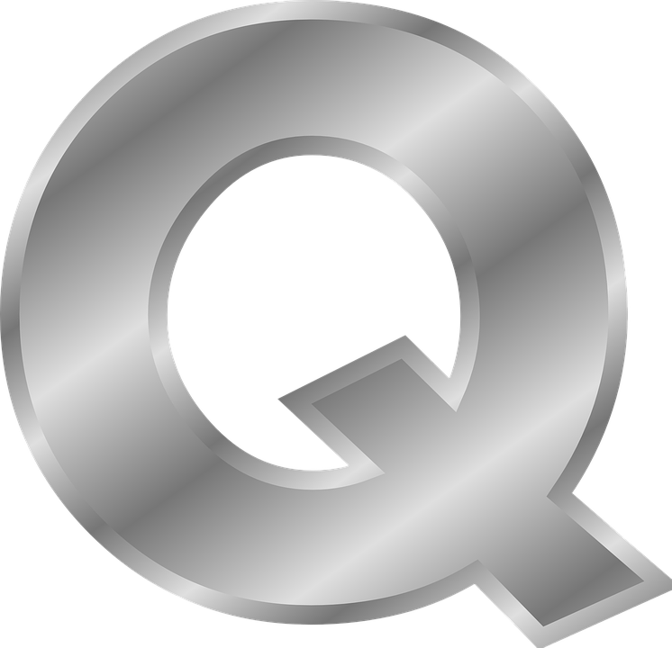 Silver Q Letter3 D Rendering