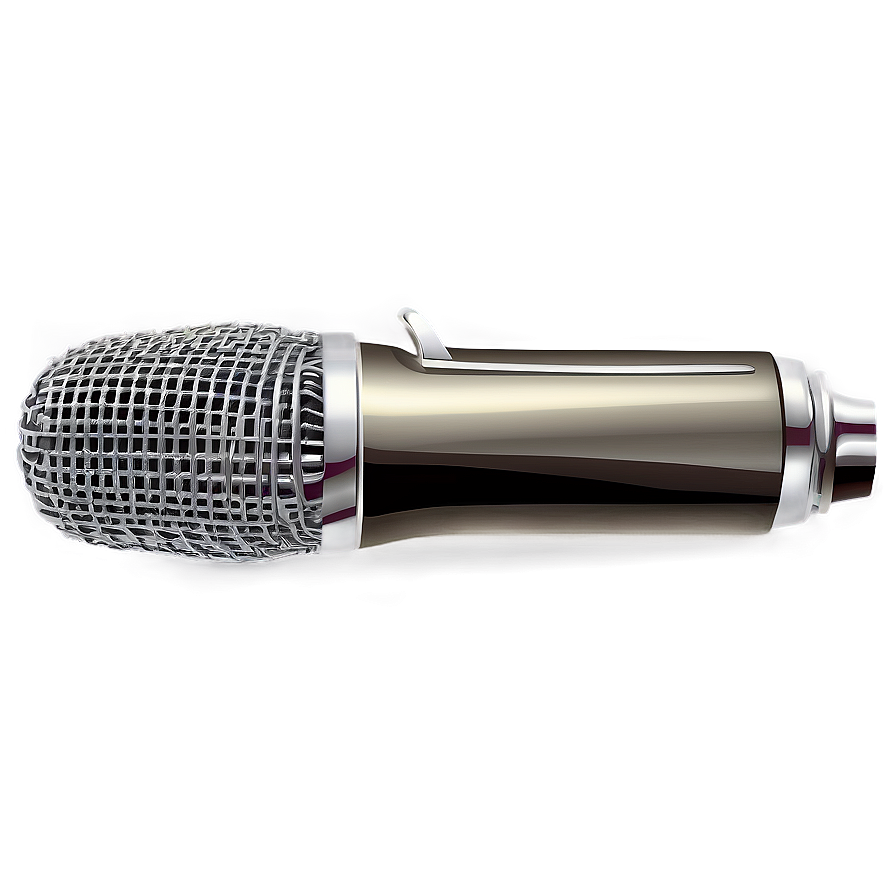 Silver Radio Microphone Png 06272024