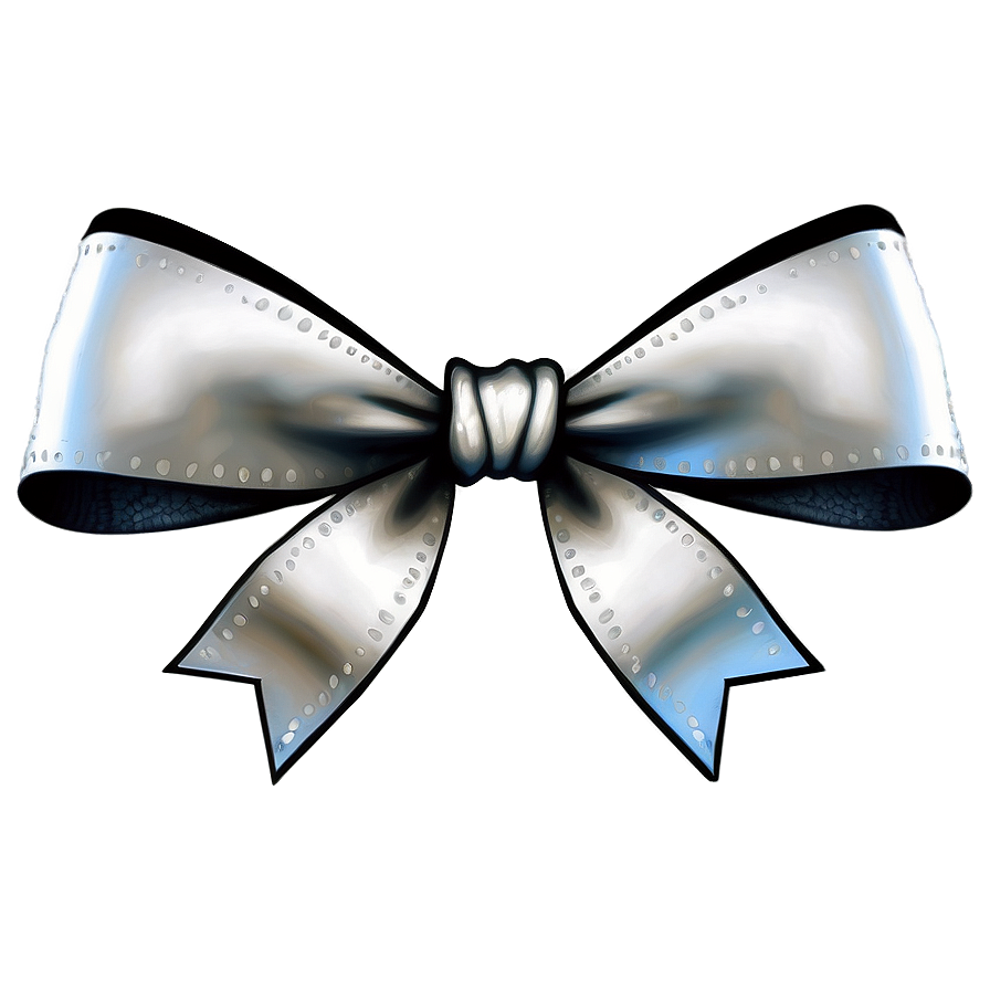 Silver Ribbon Bow Png 29