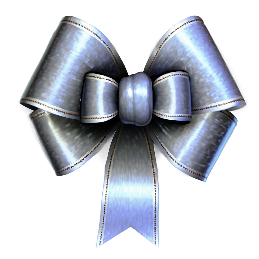 Silver Ribbon Bow Png Ajb