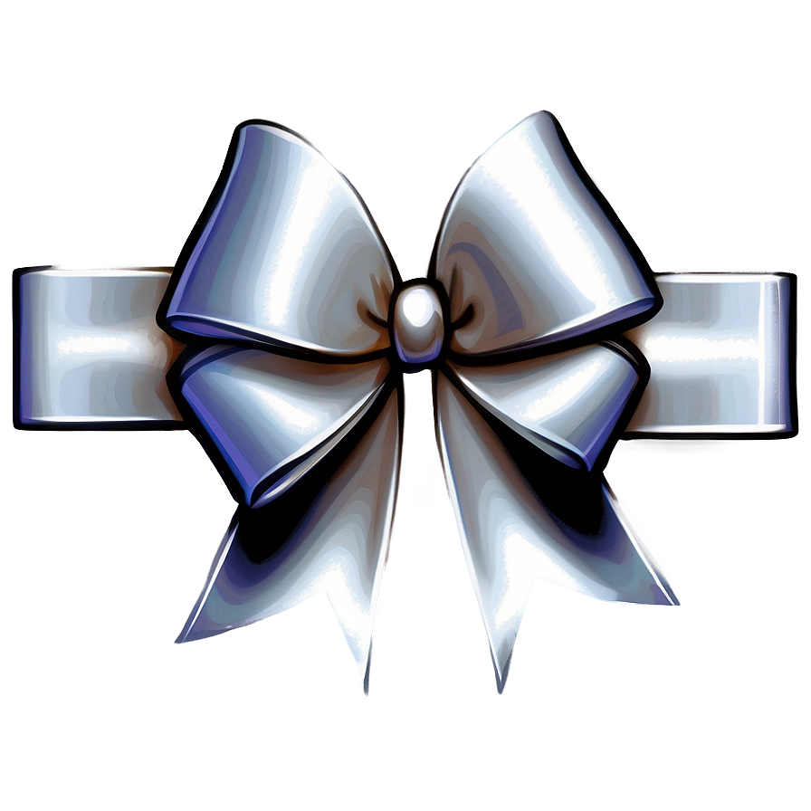 Silver Ribbon Bow Png Wel21