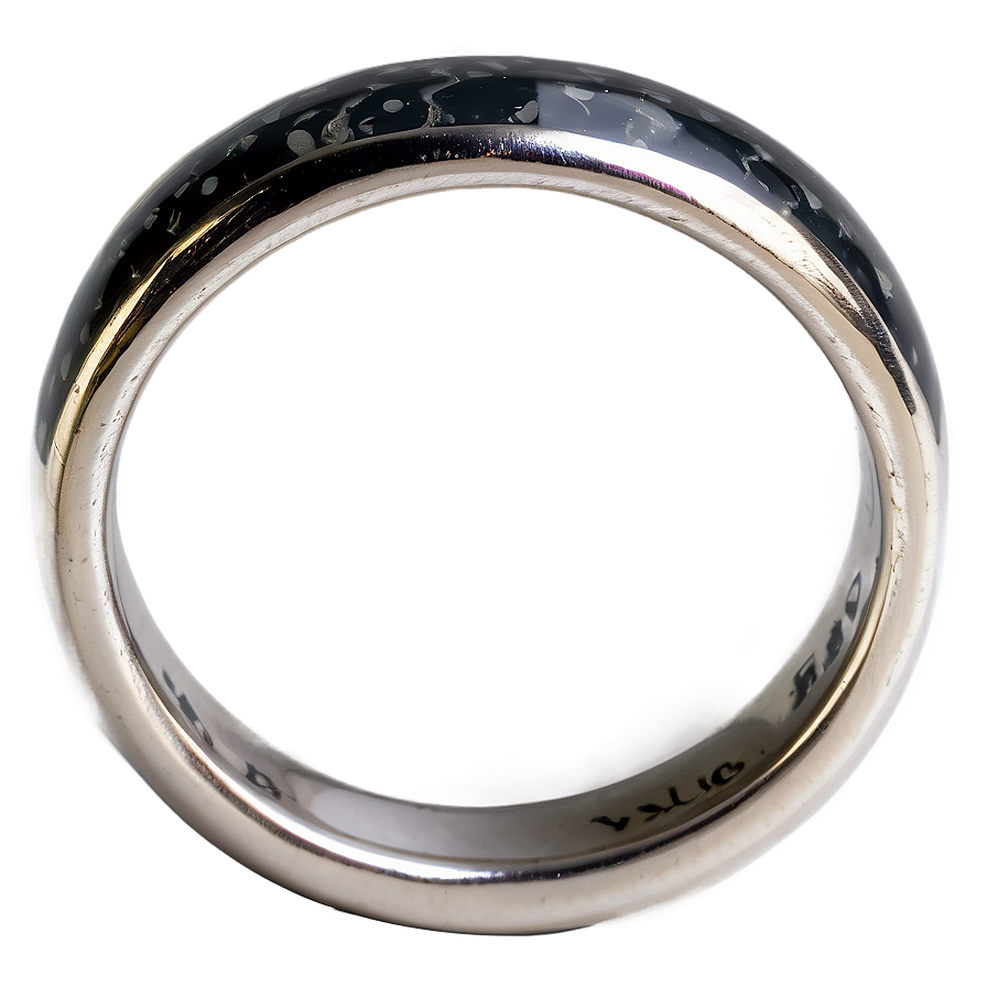 Silver Ring With Black Stone Png 59