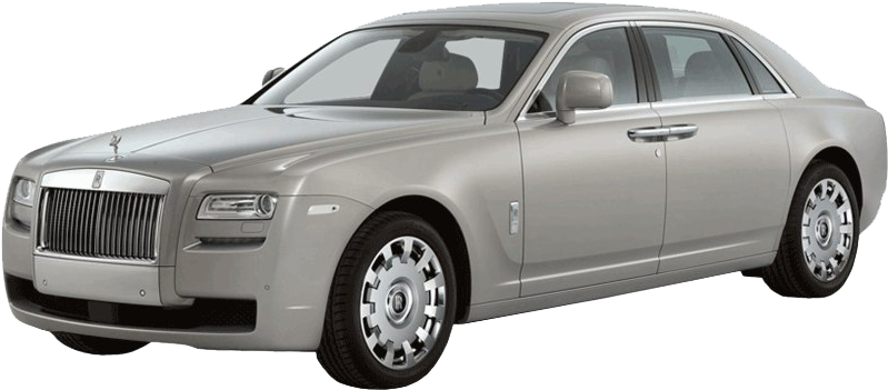 Silver Rolls Royce Ghost Side View