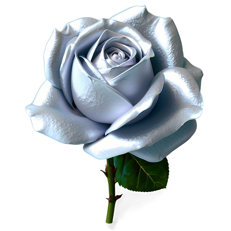 Silver Rose Petals Png 05252024