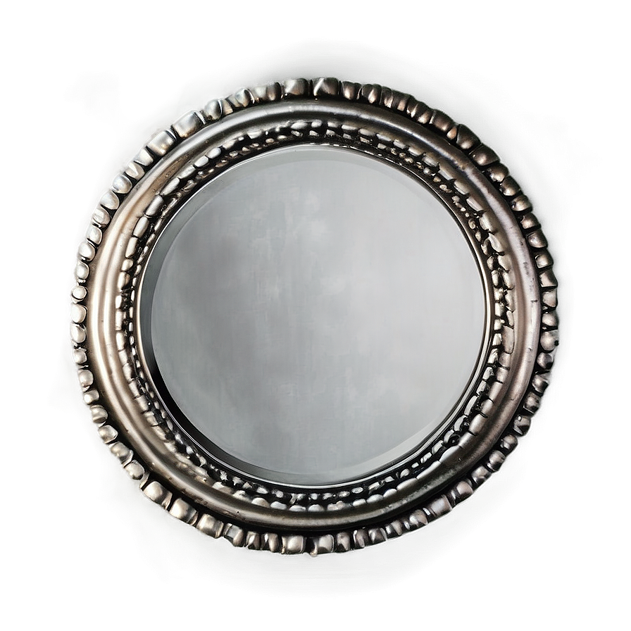 Silver Round Mirror Png Ubs91