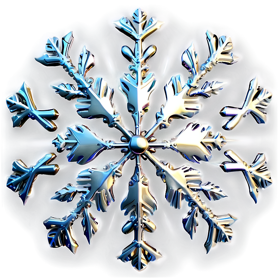 Silver Snowflake Design Png 36