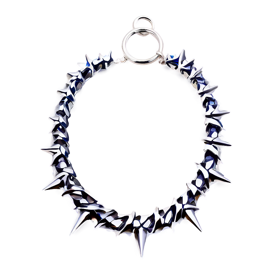 Silver Spiked Choker Accessory Png 06282024