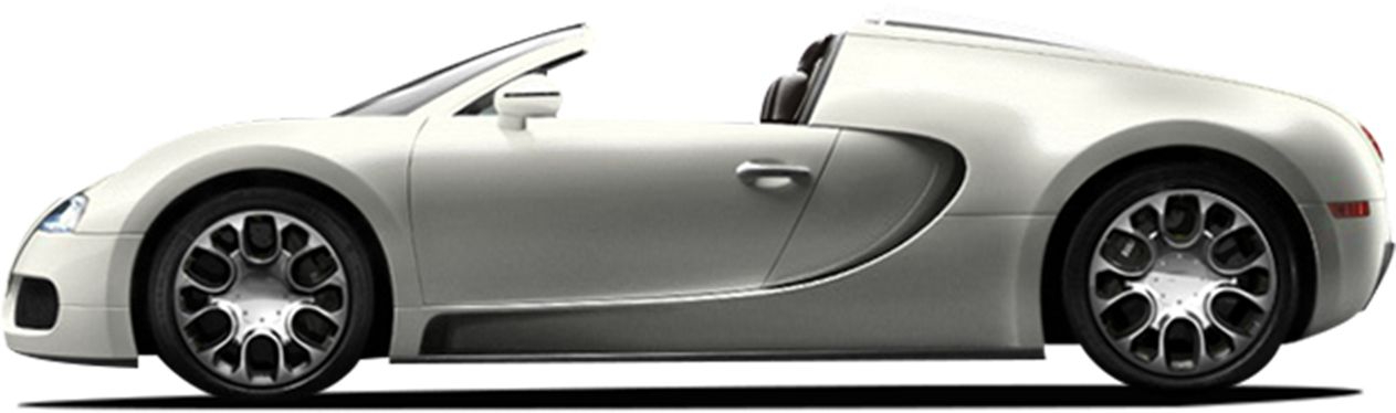 Silver Sports Car Convertible Side View