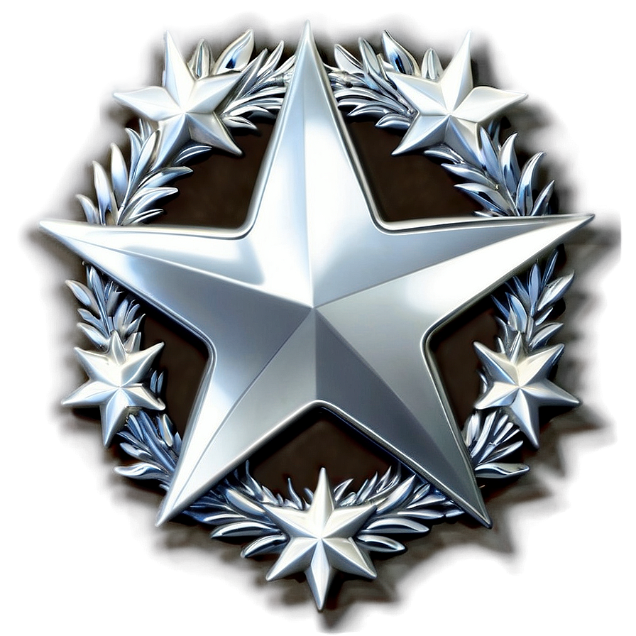 Silver Star Award Png 19