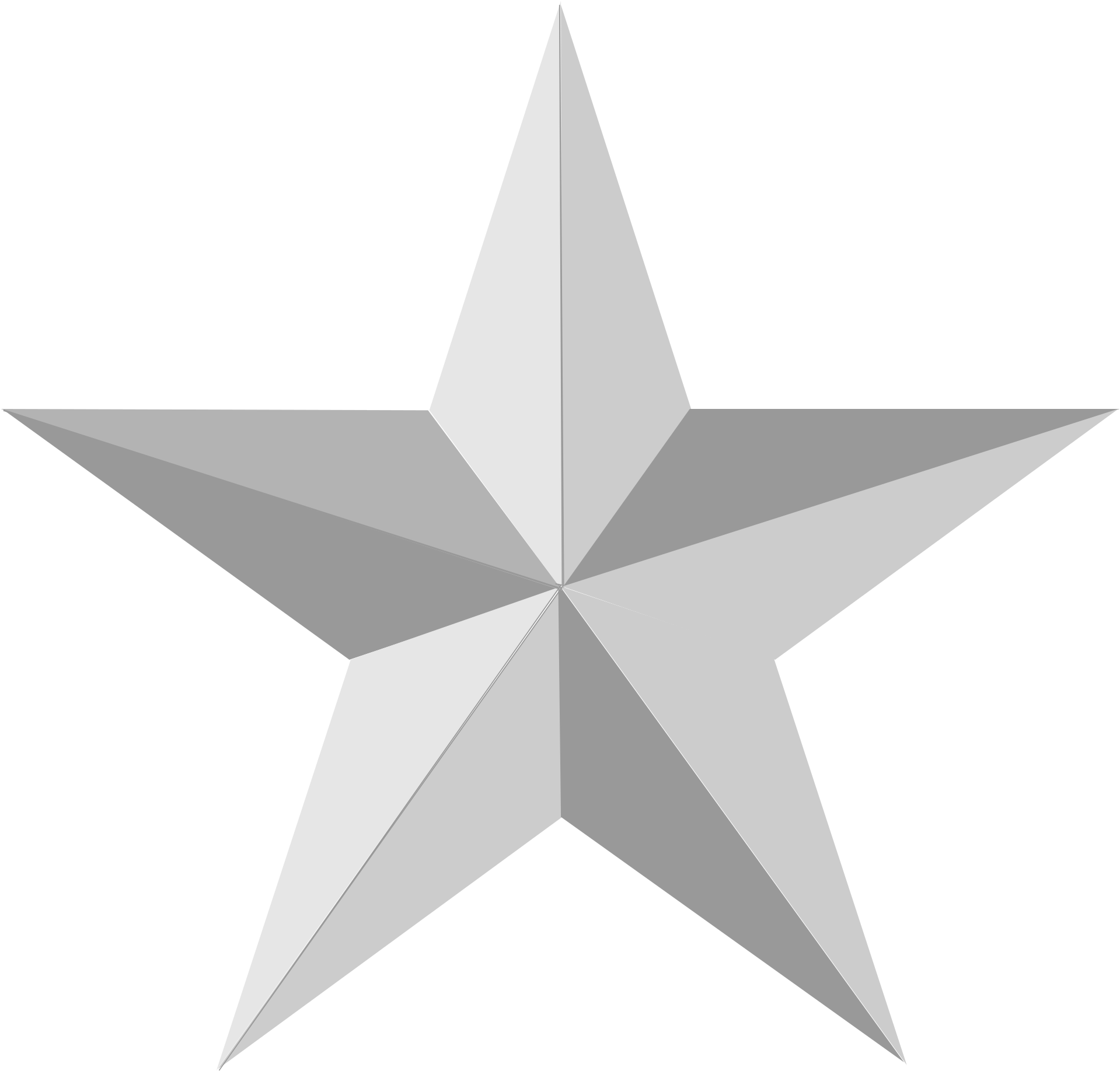 Silver Star Vector Graphic