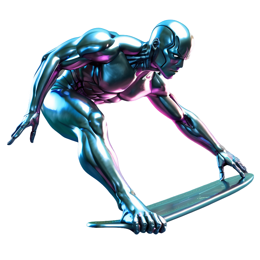 Silver Surfer Cool Pose Png Chv70