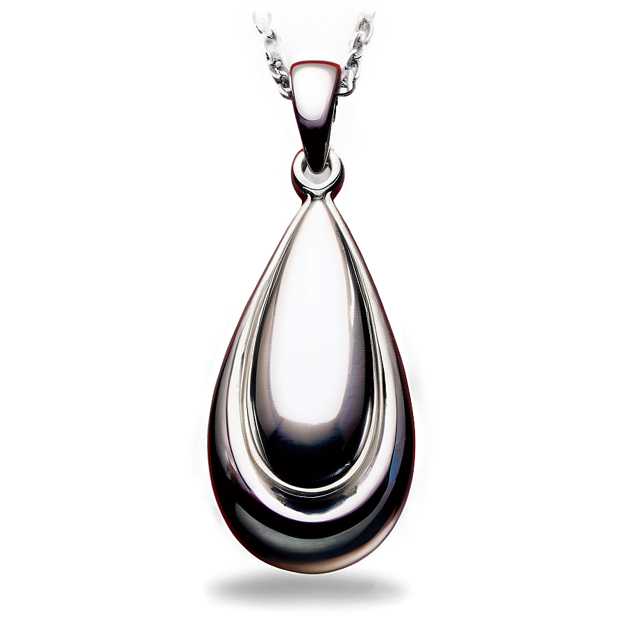 Silver Teardrop Pendant Png 05252024