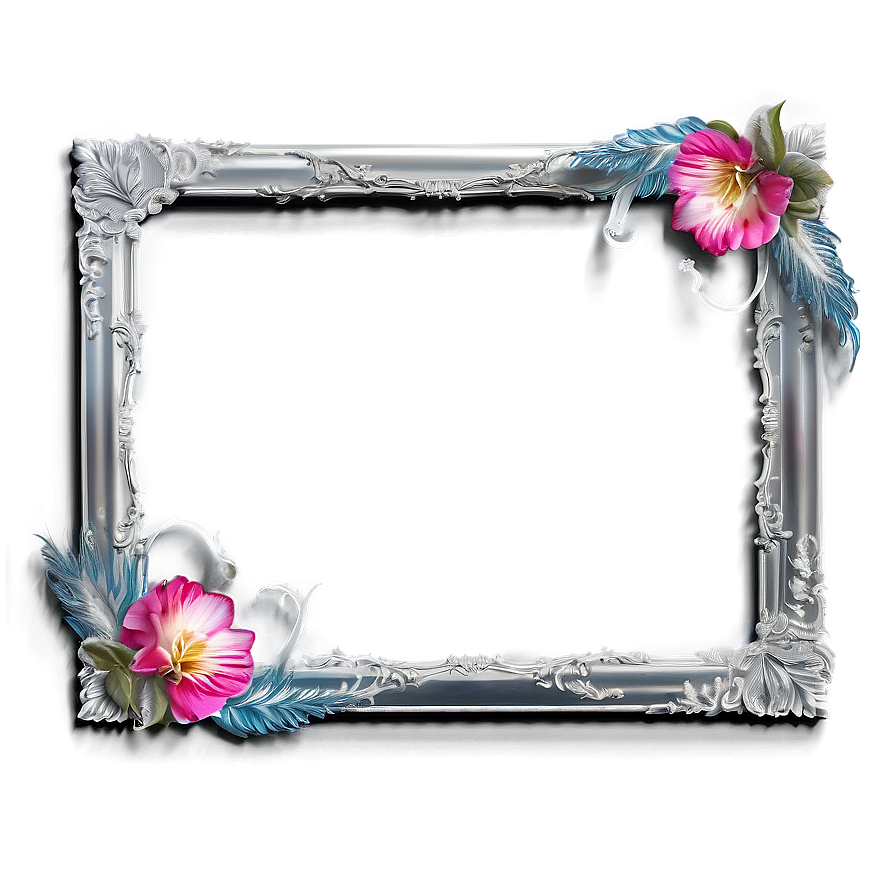 Silver Wedding Frame Png 6