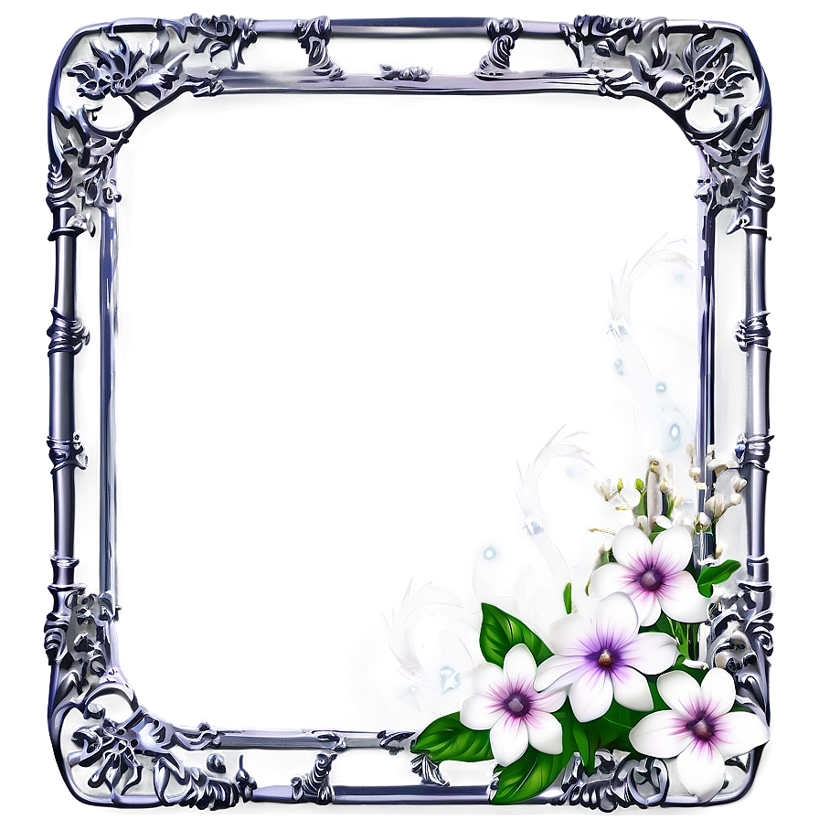 Silver Wedding Frame Png Uqh57