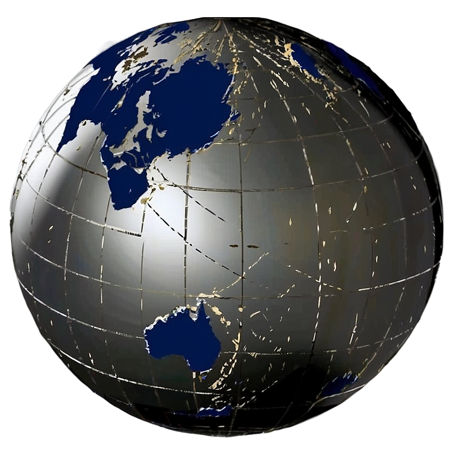 Silver World Globe Png 58