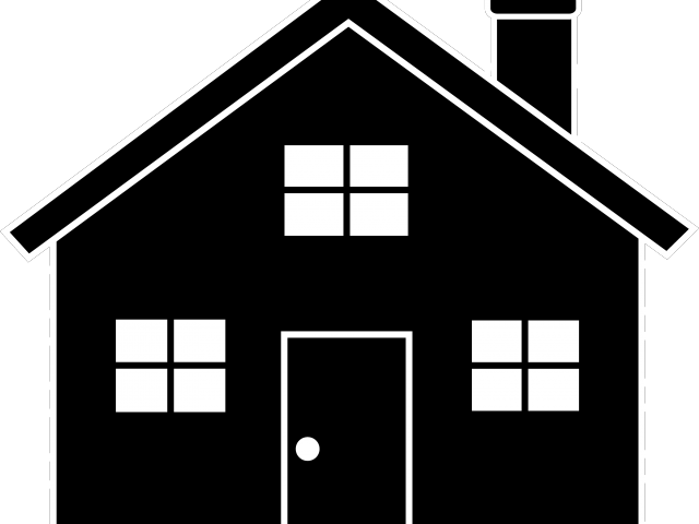 Simple Black House Clipart