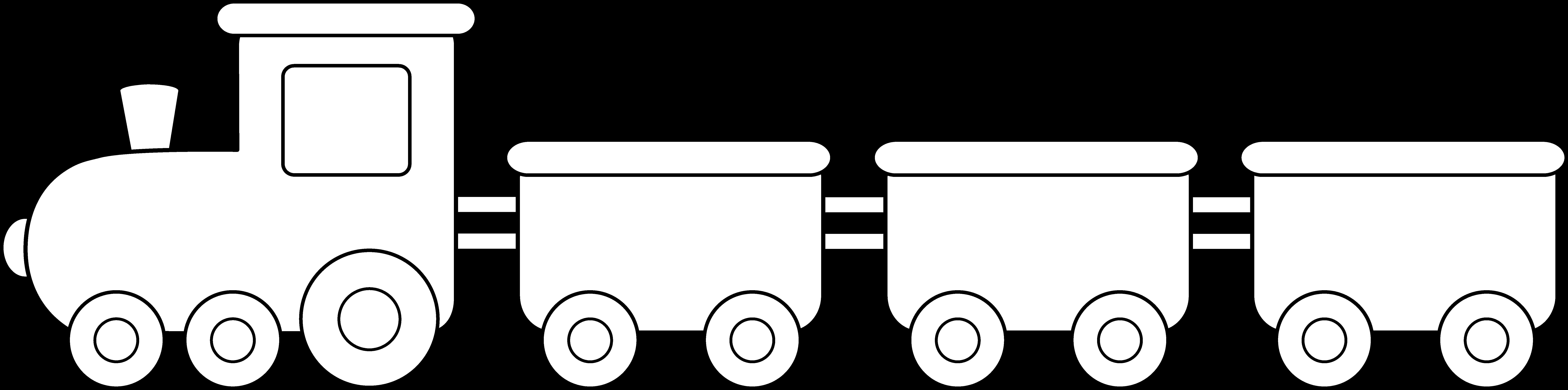 Simple Black Train Illustration