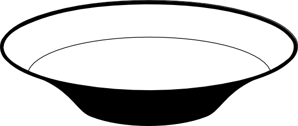 Simple Blackand White Bowl Vector