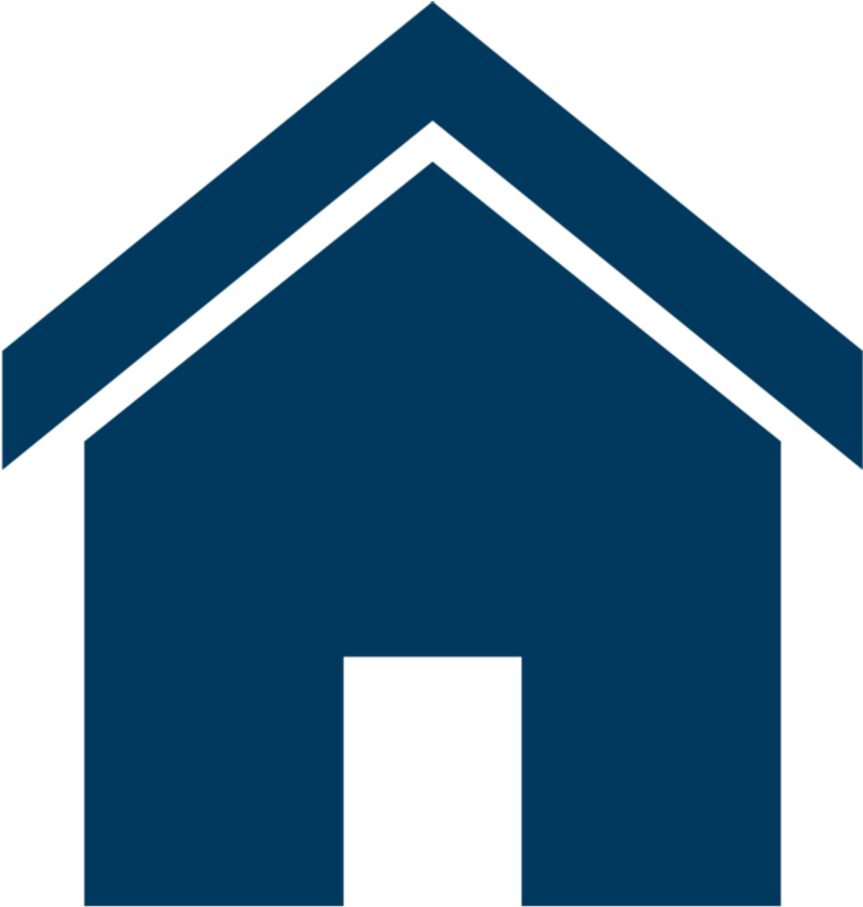 Simple Blue House Vector Graphic