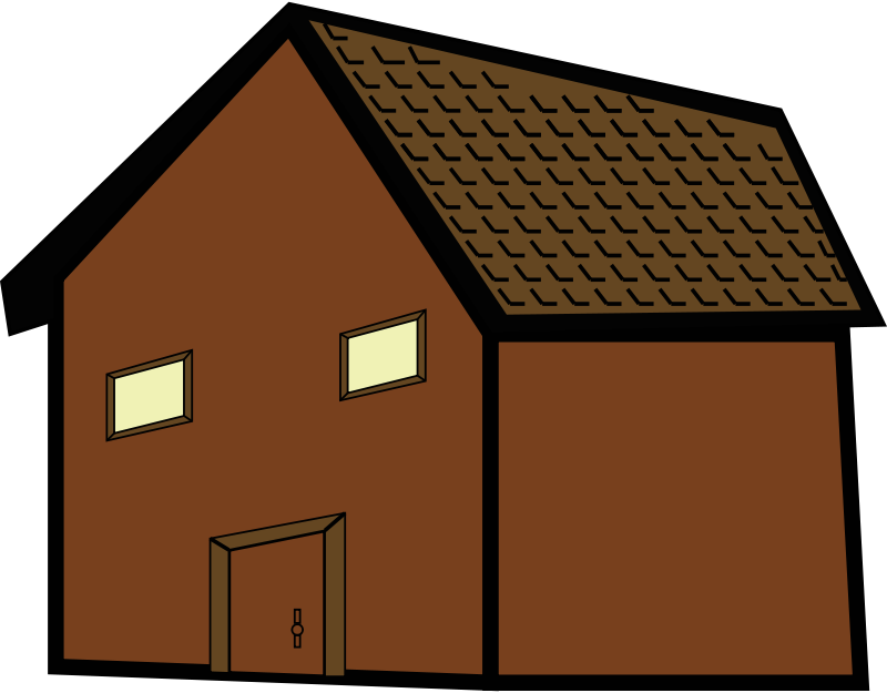 Simple Brown House Illustration