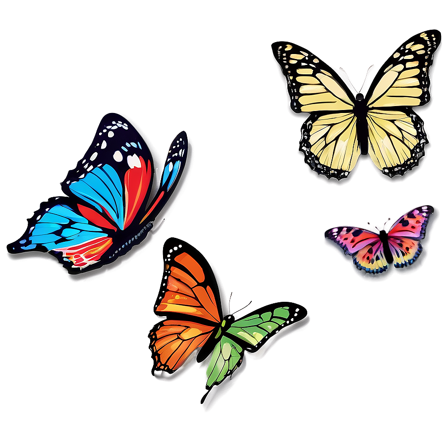 Simple Butterflies Png 05232024