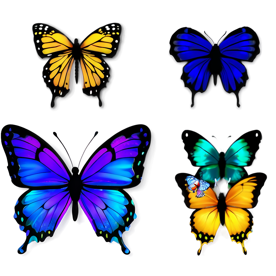 Simple Butterfly Emoji Png Rnr